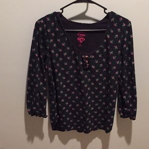 Floral fleece pajama set